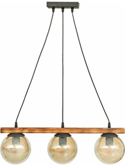 Heronia Lighting R-600 Κρεμαστό Φωτιστικό Οροφής Ράγα Τρίφωτο E27 Χρυσό 30-0073