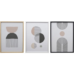 Σετ Ξύλινες Κορνίζες Τοίχου 45 x 2 x 60 cm 3 τμχ Home Deco Factory HD1977-SET