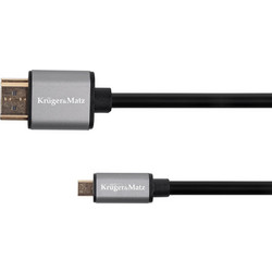 Kruger & Matz Καλώδιο HDMI 2.0 HDMI Male to Micro HDMI Male 1.8m Black