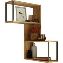 Ραφιέρα τοίχου Ethan II Oak 53,4x19,5x85,2cm Spitimas