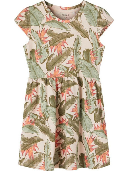 Name It Παιδικό Φόρεμα Floral Χακί 13189009