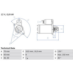 Bosch Μίζα - 0 986 017 541