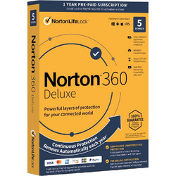 Norton 360 Deluxe για 5 Συσκευές και 1 Έτος Χρήσης (Ηλεκτρονική Άδεια)