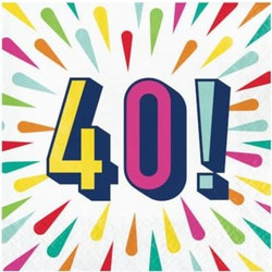 Χαρτοπετσέτες Μεγάλες Birthday Burst 40 Creative Converting (16 τεμάχια)