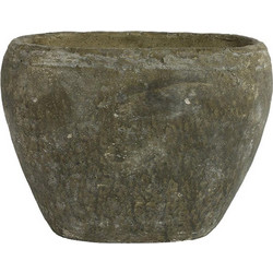 Mastershop Κασπώ Οβάλ Κεραμικό Γκρι 28x16x20cm