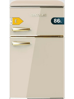 Cecotec CEC-01896 Retro Δίπορτο Ψυγείο 215lt Υ148.5xΠ55xΒ58.5cm Μπεζ