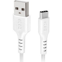 SBS TECABLEMICROC15W USB-A - USB-C Cable 1.5m - White