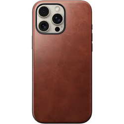 Nomad Modern Ode Dublin Leather Back Cover with MagSafe Brown (iPhone 16 Pro Max)