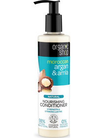 Natura Siberica Organic Shop Moroccan Argan & Amla Φυτικό Conditioner για Επανόρθωση για Ταλαιπωρημένα Μαλλιά 280ml