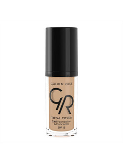 Golden Rose Total Cover 2 In 1 & Concealer 06 Taupe Liquid Foundation SPF15 30ml