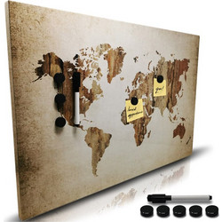 Μαγνητικός Πίνακας Ανακοινώσεων World Map 60 x 40 x 2 cm Bakaji 02839864