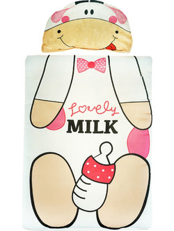 Poo Poo Milk for Girls Σετ Λίκνου White/Pink 2τμχ