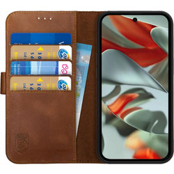 Θήκη Google Pixel 9 Pro XL - Rosso Deluxe Δερμάτινη Πορτοφόλι - Brown (8719246449567)