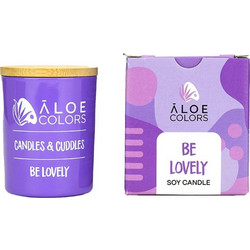 Aloe Colors Be Lovely Scented Soy Candle 150g Αρωματικό Κερί Σόγιας με 'ρωμα Καραμέλα & Πικραμύγδαλο