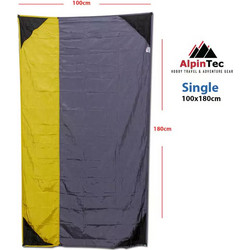 Ψάθα-Τέντα Θαλάσσης Favour Single 100Χ180 AlpinTec - 131-Yellow