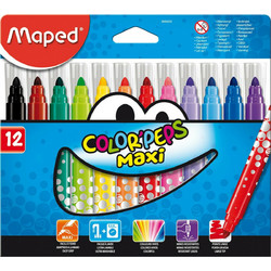 Maped Color'Peps Jumbo Μαρκαδόροι Ζωγραφικής Σετ 12 Χρώματα