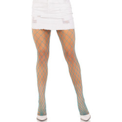 LEG AVENUE - DIAMOND FISHNNET PANTYHOSE BLUE