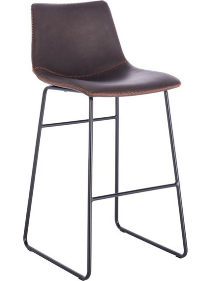 Liberta - Maison NUEVO XL Σκαμπό Bar Καφέ Antique Washed Μαύρο 47x57x100cm 26-0039