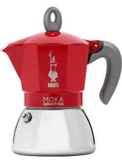 Bialetti Moka Induction nera 0006946 Μπρίκι Espresso 6Cups Κόκκινο