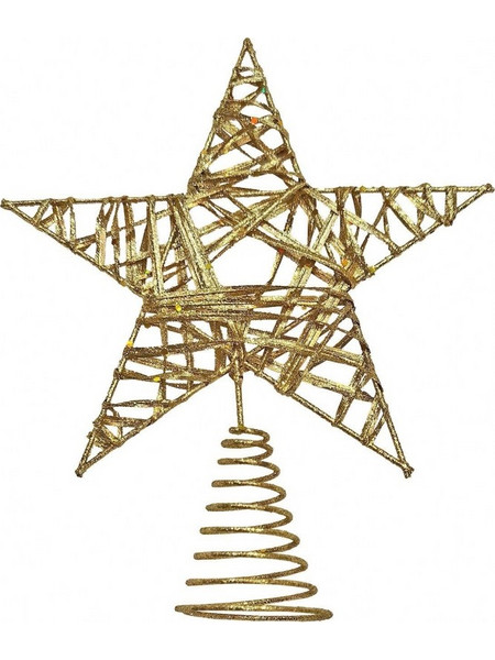 Κορυφή μεταλλική σπιράλ άστρο χρυσό 22x18cm Xmasfest 1133772