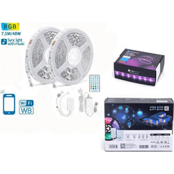 Ταινία LED Τροφοδοσίας 12V RGB Μήκους 2*7.5m RGB Aigostar 521655 - Aigostar
