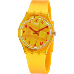 Swatch Coeur De Mangue Γυναικείο Ρολόι με Πορτοκαλί Καουτσούκ Λουράκι GO119