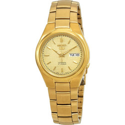 Seiko Ανδρικό Ρολόι Αυτόματο με Χρυσό Μεταλλικό Μπρασελέ SNK610