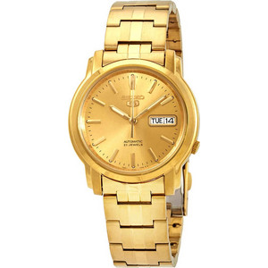 Seiko 5 Ανδρικό Ρολόι Αυτόματο με Χρυσό Μεταλλικό Μπρασελέ SNKK76 Seiko 5 Ανδρικό Ρολόι Αυτόματο με Χρυσό Μεταλλικό Μπρασελέ SNKK76
