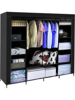 Πτυσσόμενη υφασμάτινη ντουλάπα 170 x 42 x 170 cm Ruhhy 23740