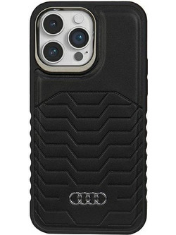 Audi Synthetic Leather case with MagSafe for iPhone 15 Pro Max - black