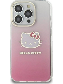 Hello Kitty IML Gradient Electrop Kitty Head case for Samsung Galaxy A55 - pink