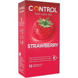 Control Feel Make Feel Strawberry Προφυλακτικά με Γεύσεις & Λιπαντικό 12τμχ