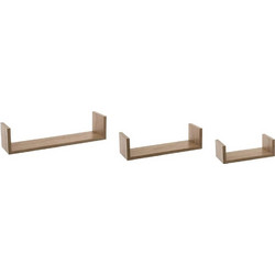 Σετ Ράφια Tοίχου 5Five 3τμχ Oak Nat 138955C