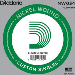 D'Addario NW034 Χορδή Ηλεκτρικής Κιθάρας Nickel Plated Steel 34"