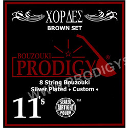 Prodigy Brown 11s Σετ 8 Χορδές Μπουζουκιού Silver Plated Copper 11"