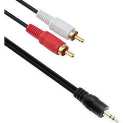 Καλώδιο Ήχου 3.5mm Μ / 2xRCA Μ, 5m, DeTech, High Quality - 18072