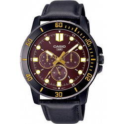 Casio Standard Ανδρικό Ρολόι με Μαύρο Δερμάτινο Λουράκι MTP-VD300BL-5EUDF