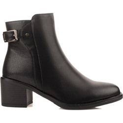 Γυναικεία Block Heel Booties Plato 1812 ΜΑΥΡΟ