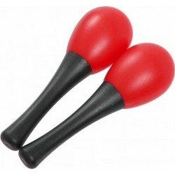 CLUB SALSA RED MINI MARACAS, 13CM