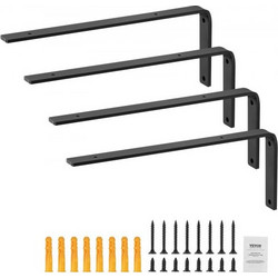 VEVOR Βαρέως Τύπου Βραχίονες Ραφιών 10x6" 4τμχ, 160lbs, Μαύρο Ματ SJZJGBZJYGHW5ZTBVV0