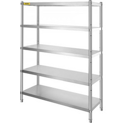 Ράφια VEVOR 5 Επιπέδων 48x18.5" Ρυθμιζόμενα Ανοξείδωτα Ράφια Κουζίνας BXGHJ5C48X18.5YC1V0