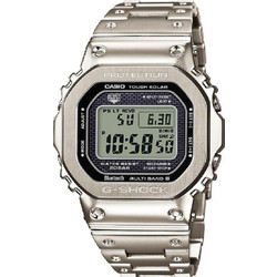 Casio G-Shock Ψηφιακό Ανδρικό Ρολόι Χρονογράφος Solar με Ασημί Μεταλλικό Μπρασελέ GMW-B5000D-1ER