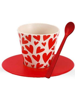 ΚΟΥΠΑ I DRINK ID5230 R-PET CUP+SPOON 90ML HEART