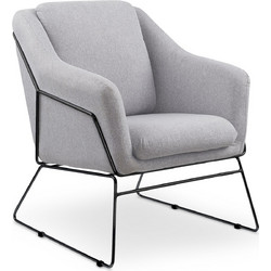 Diommi Πολυθρόνα Γκρι 60-21824