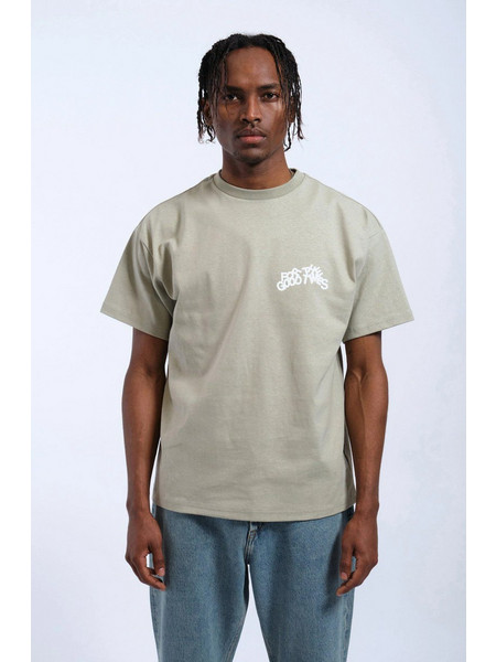 Dr. Denim Trooper Tee The Good Times Unisex Κοντομάνικη Μπλούζα Cotton Relaxed Fit - Seagrass 2411115-AY8