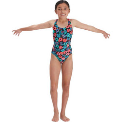 Speedo Digital Leaderback Allover Αθλητικό Παιδικό Μαγιό Ολόσωμο για Κορίτσι Πολύχρωμο 812377-G810