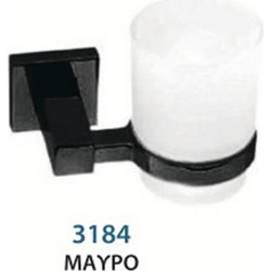 Ποτηροθήκη Μπάνιου Inox Import 3184 Μαύρη