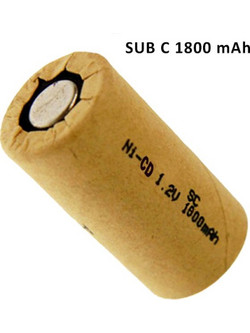 NI MH 1800mAh Sub-C