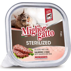 Morando Miglior Gatto Adult Sterilised Pate with Salmon & Rice 100gr