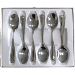 Κουτάλι Γλυκού Inox Ασημί 6 τεμαχίων Galifas 7902600 - Galifas